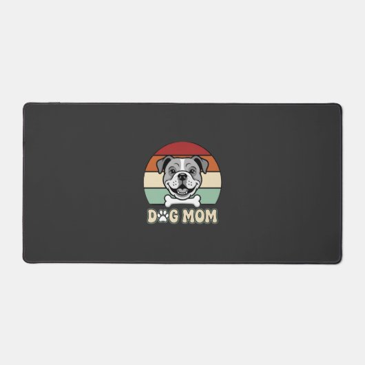 Maman Chien Rétro Bulldog Vector (Recto)