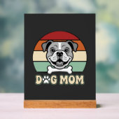 Maman Chien Rétro Bulldog Vectoriel (Neutre)