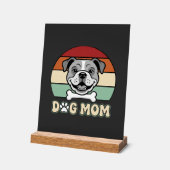Maman Chien Rétro Bulldog Vectoriel (Angle)