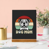 Maman Chien Rétro Bulldog Vectoriel (Mariage)
