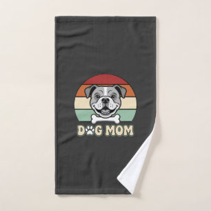 Maman Chien Rétro Vecteur Bouledogue