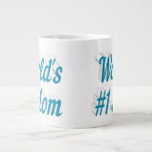 Maman ciel bleu demi-texte géant tasse de café (Devant)