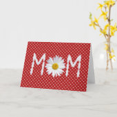 Maman Daisy sur carte à pois (Fleur jaune)