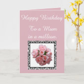 Maman dans un million. Carte d'anniversaire. (Fleur jaune)