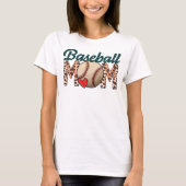 Maman de baseball, T-shirt de baseball drôle (Devant)