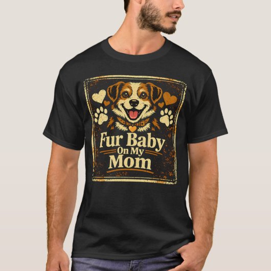Maman de bébé fourrure – T-shirt de fierté d'amour (Devant)