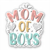 Maman de Boys Heart Sticker (Devant)