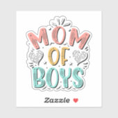 Maman de Boys Heart Sticker (Feuille)