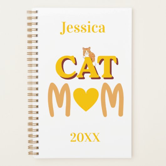 Maman de chat avec un chat tigré roux non daté (Devant)