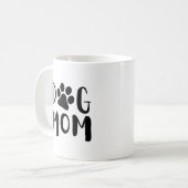 Maman de chien avec Empreinte de patte| Mug de caf (Devant gauche)