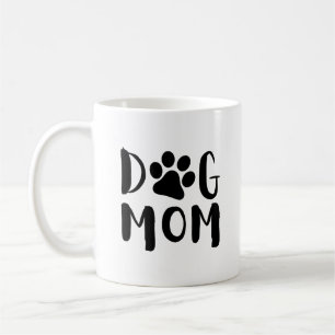 Maman de chien avec Empreinte de patte Mug de caf
