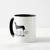 MAMAN de Doxin de chien de Weiner de tasse de (Devant gauche)