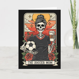 Maman de foot Halloween drôle carte de tarot squel