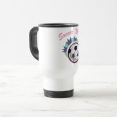Maman de football Voyage Mug (Devant gauche)