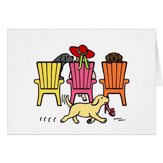 Maman de Labrador au Poolside (Devant horizontal)