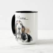 Maman de l'animal mignon Basset Hound Mug personna (Devant gauche)