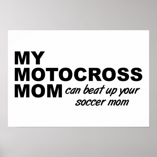 Maman de Motocross Affiche Drôle (Devant)