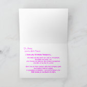 Maman de Princesse carte d'anniversaire & vers (Intérieur)