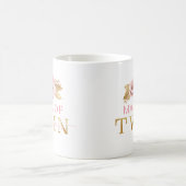 Maman de Twin Girls Floral Coffee Mug (Centre)