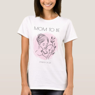 Maman doit être date d'échéance T-shirt minimalist