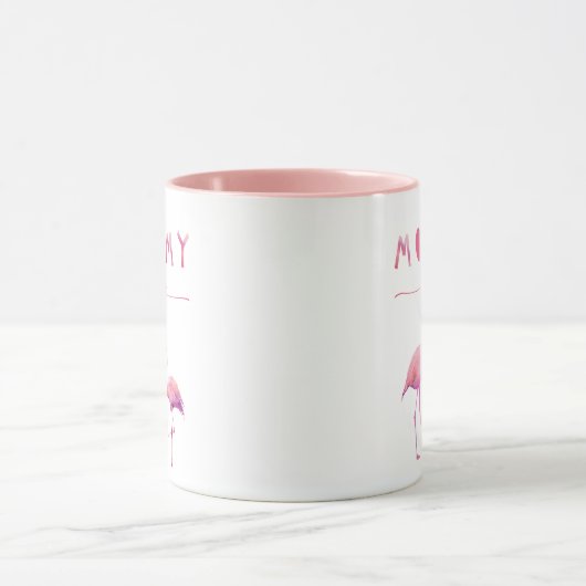 Maman doit être Flamant rose Baby shower Mug (Centre)