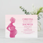 Maman doit être rose Baby shower Invitation (Debout devant)