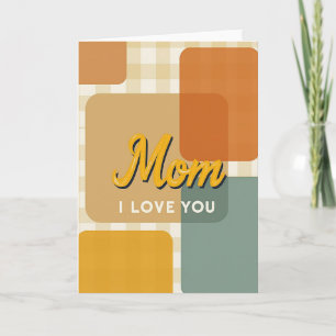 Maman d'or je t'aime carte de vœux
