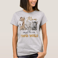 Maman du T-shirt Gold Foil Two Wild 2nd Birthday