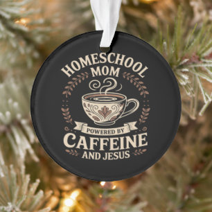 Maman école à la maison alimentée par la caféine e