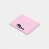 Maman Éléphant avec des Bébés Post-it (Incliné)