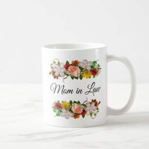 Maman en droit Floral Rose Bouquet Mug