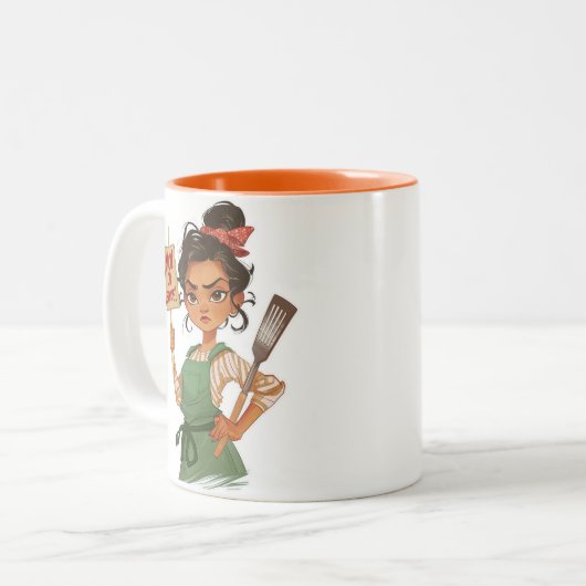 Maman En Grève Mug À Deux Tons (Devant gauche)