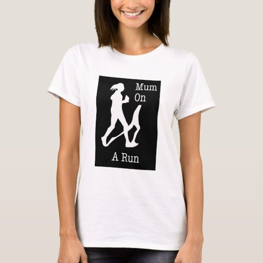 Maman en T-shirt Run (Devant)
