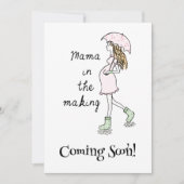 Maman en train de faire la carte faire-part de gro (Devant)