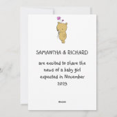 Maman en train de faire la carte faire-part de gro (Dos)