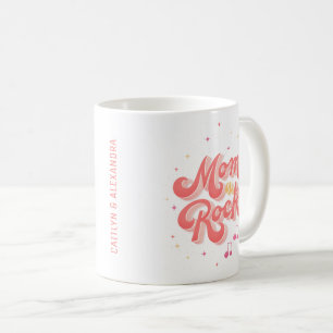 Maman Enfants Nom Tasse de typographie personnalis
