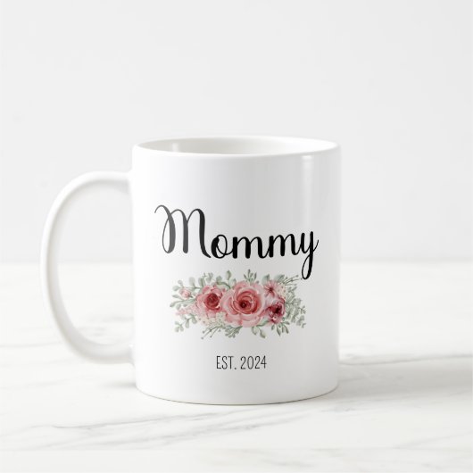 Maman Est 2024 Promu À Maman Mama Mug (Gauche)