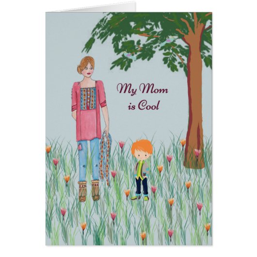 Maman est la carte d'anniversaire Cool de Young So (Devant)