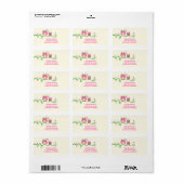 Maman et Baby Owl Étiquette personnalisé (Feuille entière)