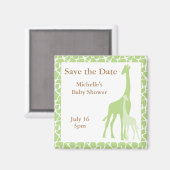 Maman et bébé Giraffe Magnet Réservez la date (Recto/Verso)