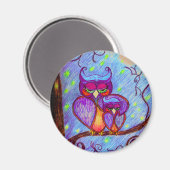 Maman et bébé hibou aimant par Carol Zeock (Recto/Verso)