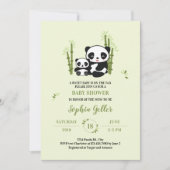 Maman et bébé Panda Ours Baby shower Invitation (Devant)