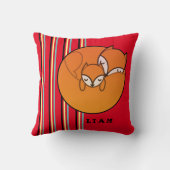 Maman Et Bébé Renard Jeter Oreiller (Verso)