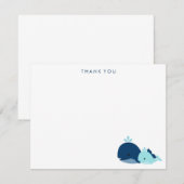 Maman et Blue Baby Whale Merci Cartes (Devant / Derrière)