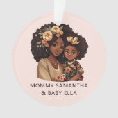 Maman et fille noire personnalisée (19 ans) (devant)