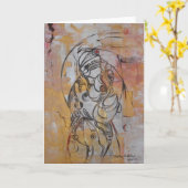 Maman et I (b) - carte de voeux (Fleur jaune)