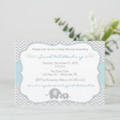 Maman et moi invitation de baby shower de Chevron (Debout devant)