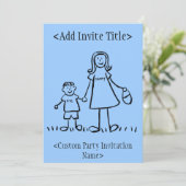 "Maman et moi" Invitation de garçon ou Invitations (Debout devant)