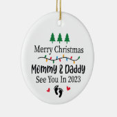 Maman et papa ornement de Noël bébé 2023 (Droite)