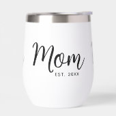 Maman Etablie Date Nouvelle Maman Cadeau Noir Scri (Gauche)